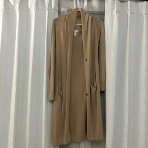 Leith long trench style cardigan